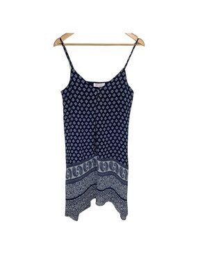 Vince Camuto Paisley Print Sundress Navy White Small Sleeveless